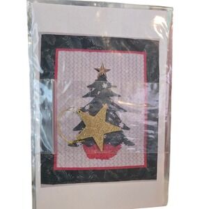 Ann Erbes Christmas Tree Quilt Pattern 16x20"Gold Star Ornament NIP pattern only